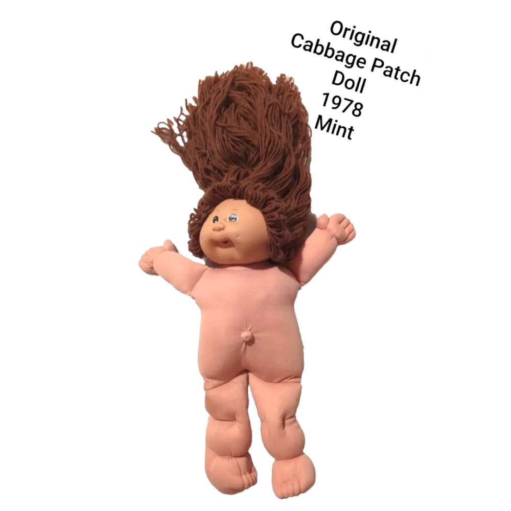 Original Cabbage Patch Doll 1978 - 1982 Long Brown Hair/ Eyes Signed Mint:No box